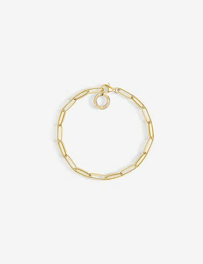 Thomas Sabo Paper Clip Chain 18ct Yellow Gold Charm Bracelet