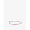 Thomas Sabo Womens Tennis 925 Sterling Silver And Cubic Zirconia Bracelet Pink