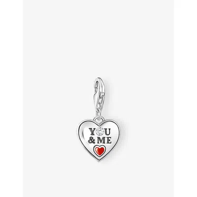 Thomas Sabo Womens Red You & Me Heart Sterling-silver Charm
