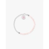 Thomas Sabo Womens  Charm Club 925 Sterling-silver And Rose Quartz Link Bracelet In Silver & Rose Quartz