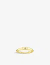 Thomas Sabo Star 18ct Yellow Gold-plated Sterling-silver And White-zirconia Ring In White