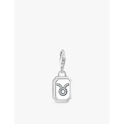 Thomas Sabo Womens  Taurus Star Sign 925 Sterling-silver And Zirconia Pendant Charm In 925 Silver & Cz