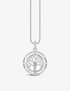 Thomas Sabo Tree Of Love Sterling-silver And White Zirconia Pendant Necklace In White