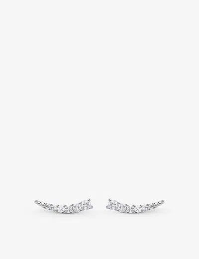 Thomas Sabo Climber Sterling-silver And Zirconia Earrings In White