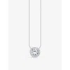 Thomas Sabo Womens Halo Sterling-silver And Cubic Zirconia Necklace White In White