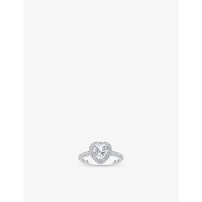 Thomas Sabo Womens Heart-shaped Halo 925 Sterling Silver And Cubic Zirconia Ring White