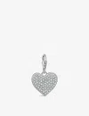 Thomas Sabo Heart Sterling-silver And Cubic Zirconia Pendant Charm In White