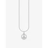 Thomas Sabo Peace Sterling Silver And Zirconia Necklace In White