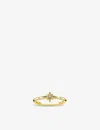 Thomas Sabo Star 18ct Yellow Gold-plated Sterling-silver And Zirconia Ring In White