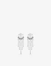 Thomas Sabo Womens White Winter Sun Rays Milky Quartz, Zirconia And Sterling Silver Earrings In White