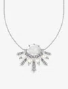 Thomas Sabo Womens White Winter Sun Rays Sterling Silver, Zirconia, Milky Quartz And Pearl Necklace In White