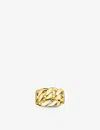 Thomas Sabo Womens Yellow Gold-coloured Links 18ct Yellow Gold-plated Sterling Silver Ring In Yellow Gold-coloured