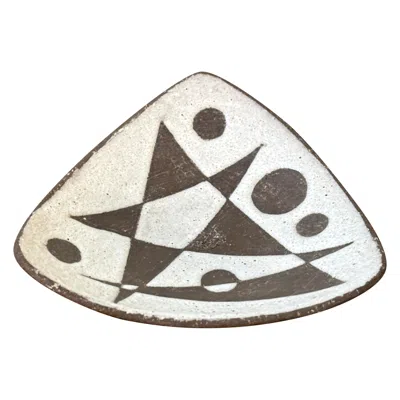 Pre-owned Thomas Toft Vintage 1950s  Mid-century Studio Pottery Dish, Denmark In Gray