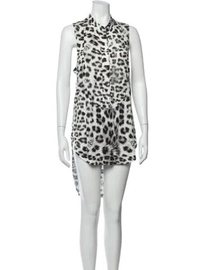 Pre-owned Thomas Wylde Animal Print Sleeveless Top In Neutrals