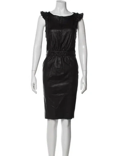 Pre-owned Thomas Wylde Bateau Neckline Knee-length Dress In Blue
