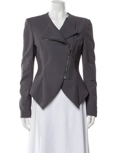 Pre-owned Thomas Wylde Biker Jacket In Gray