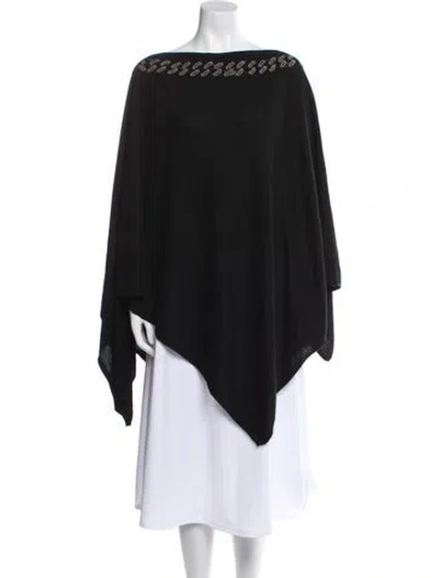 Pre-owned Thomas Wylde Cashmere Bateau Neckline Sweater In Black