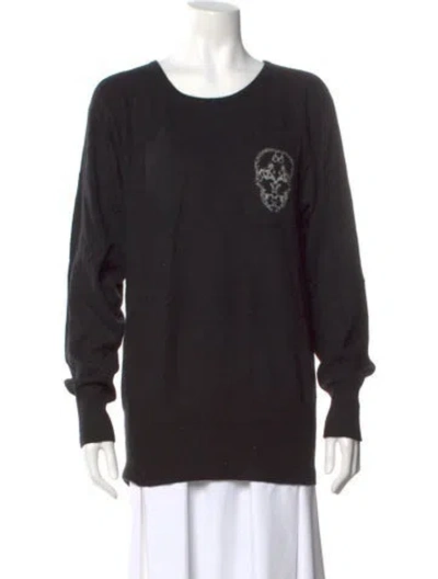Pre-owned Thomas Wylde Cashmere Graphic Print Sweater In Black