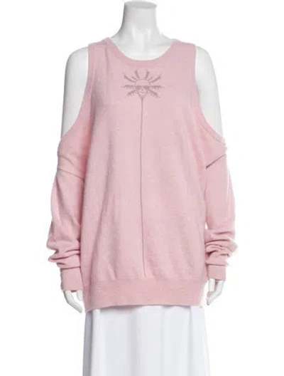 Pre-owned Thomas Wylde Cashmere Scoop Neck Sweater In Pink