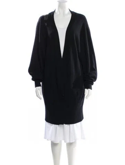 Pre-owned Thomas Wylde Cashmere V-neck Sweater In Blue