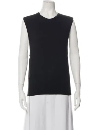 Pre-owned Thomas Wylde Crew Neck Sleeveless Top In Black