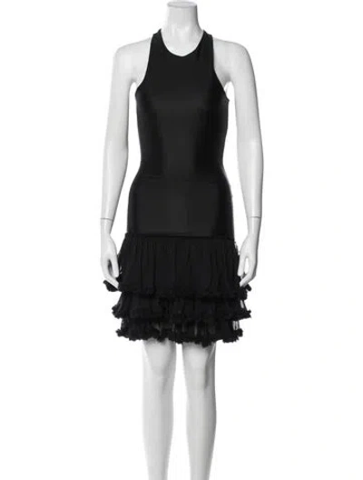 Pre-owned Thomas Wylde Halterneck Mini Dress In Blue