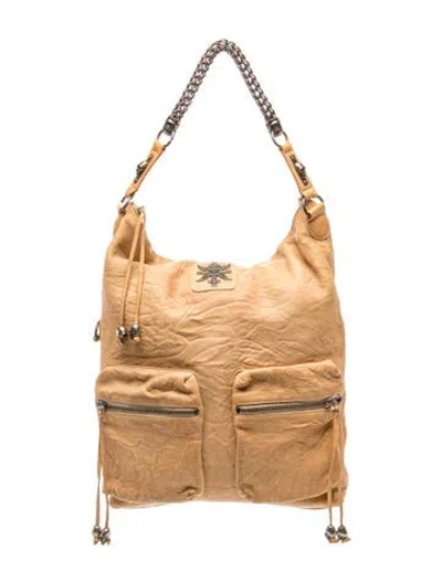 Pre-owned Thomas Wylde Leather Backpack In Brown