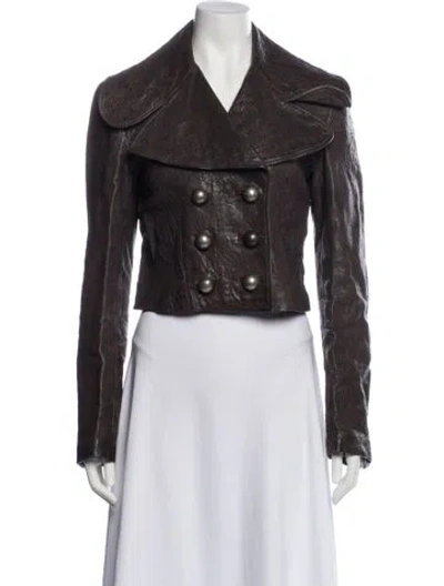 Pre-owned Thomas Wylde Leather Biker Jacket In Black