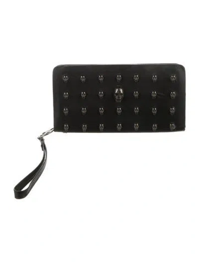 Pre-owned Thomas Wylde Leather Wristlet In Black