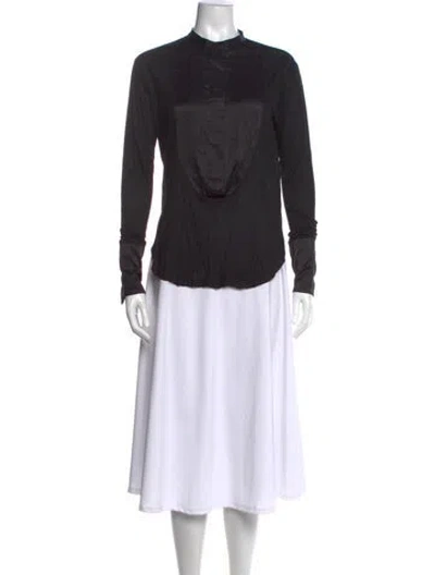 Pre-owned Thomas Wylde Long Sleeve Top In Black