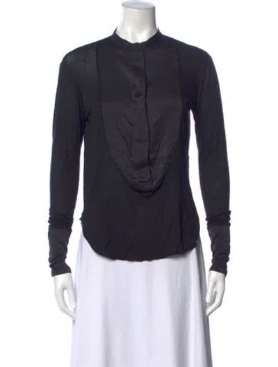 Pre-owned Thomas Wylde Long Sleeve Top In Black