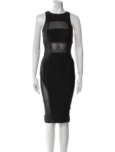 Pre-owned Thomas Wylde Nylon Knee-length Dress In Black