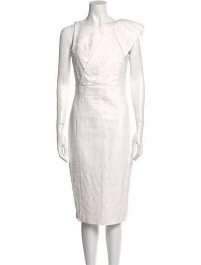 Pre-owned Thomas Wylde Patterned Knee-length Dress In White