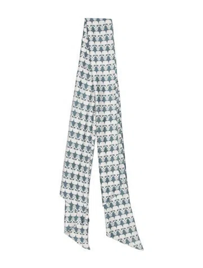 Pre-owned Thomas Wylde Printed Scarf In Gray