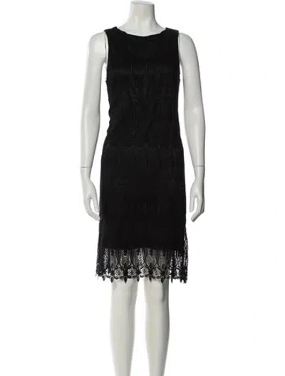 Pre-owned Thomas Wylde Scoop Neck Knee-length Dress In Black