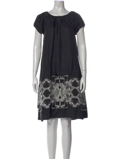 Pre-owned Thomas Wylde Silk Knee-length Dress In Black