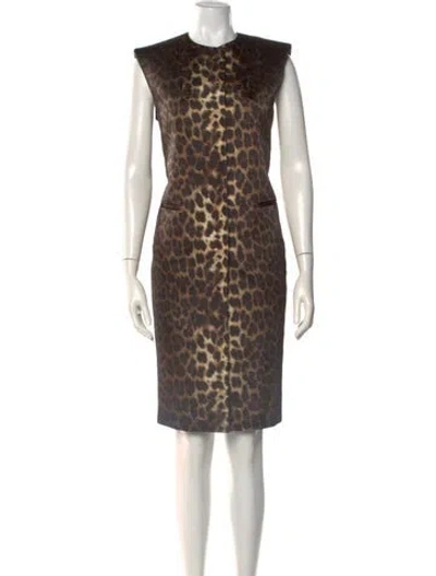 Pre-owned Thomas Wylde Silk Knee-length Dress In Black