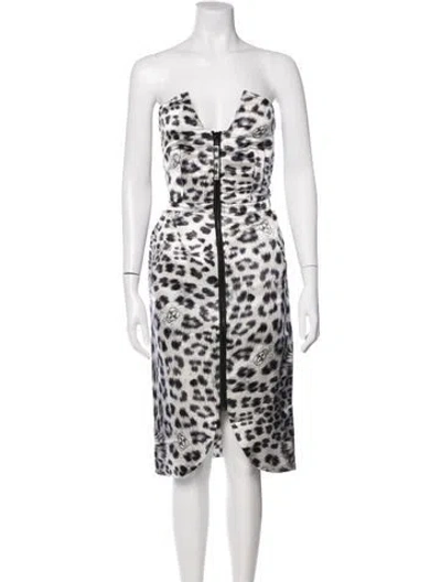Pre-owned Thomas Wylde Silk Knee-length Dress In Black
