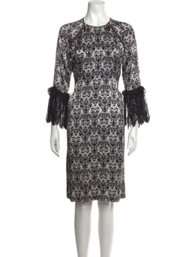 Pre-owned Thomas Wylde Silk Knee-length Dress In Black