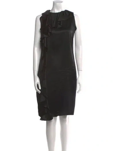 Pre-owned Thomas Wylde Silk Knee-length Dress In Gray