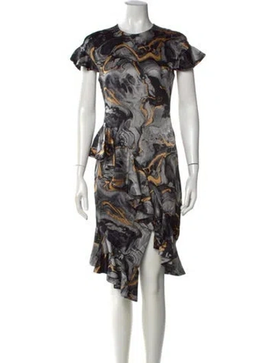 Pre-owned Thomas Wylde Silk Midi Length Dress In Multi