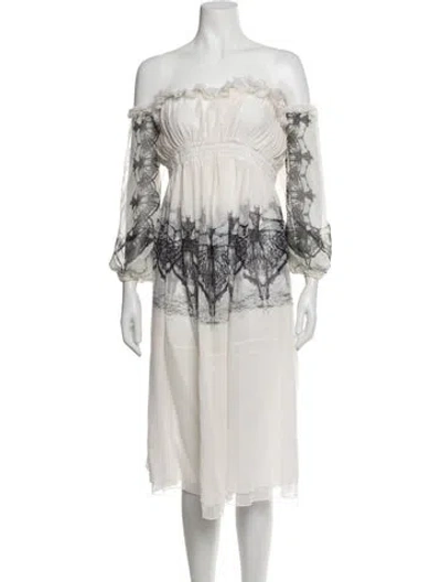 Pre-owned Thomas Wylde Silk Midi Length Dress In Multicolor