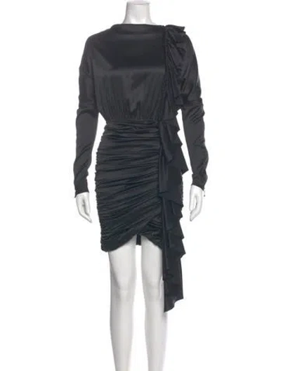 Pre-owned Thomas Wylde Silk Mini Dress In Black