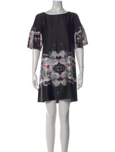 Pre-owned Thomas Wylde Silk Mini Dress In Black