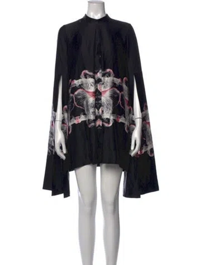 Pre-owned Thomas Wylde Silk Mini Dress In Black