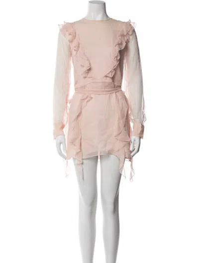 Pre-owned Thomas Wylde Silk Mini Dress In Pink