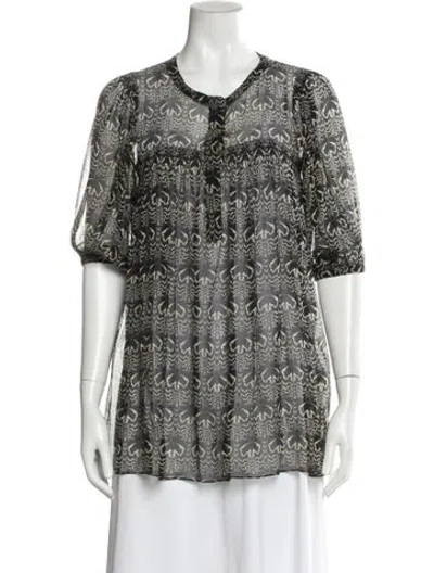 Pre-owned Thomas Wylde Silk Patterned Blouse In Multi