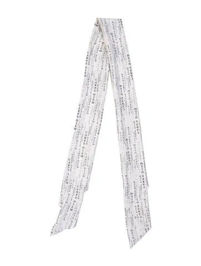 Pre-owned Thomas Wylde Silk Printed Scarf In Neutral