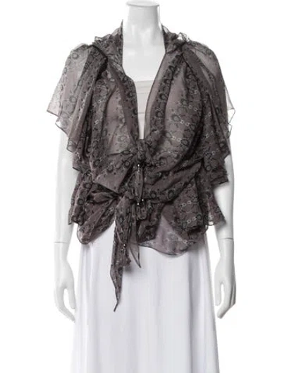 Pre-owned Thomas Wylde Silk Printed Vest In Multi
