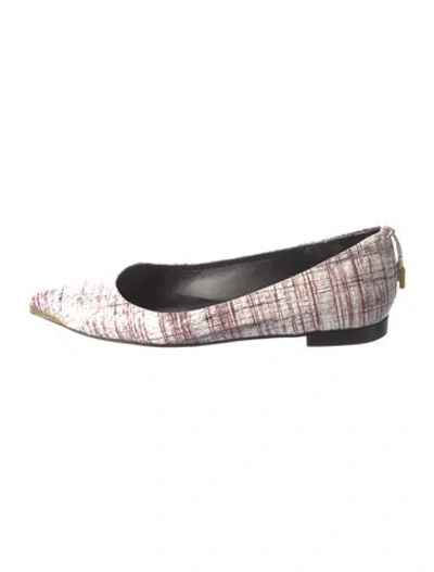 Pre-owned Thomas Wylde Snakeskin Printed Ballet Flats In Multi